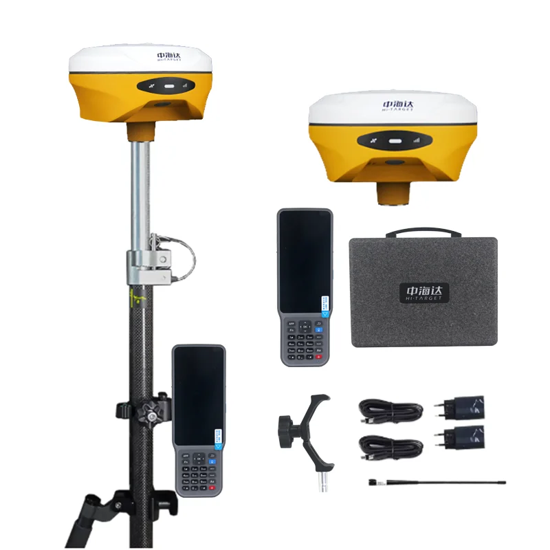 Hi-Target V300 GNSS RTK Base and Rover GPS Surveying System High Precision IMU Receiver for Land Surveying Instrument Equipment