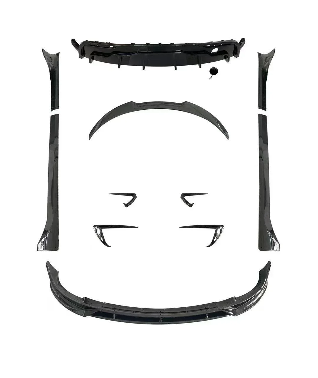

Car Front shovel rear lip Side skirt spoiler For Tesla Model Y FAST Aerokit