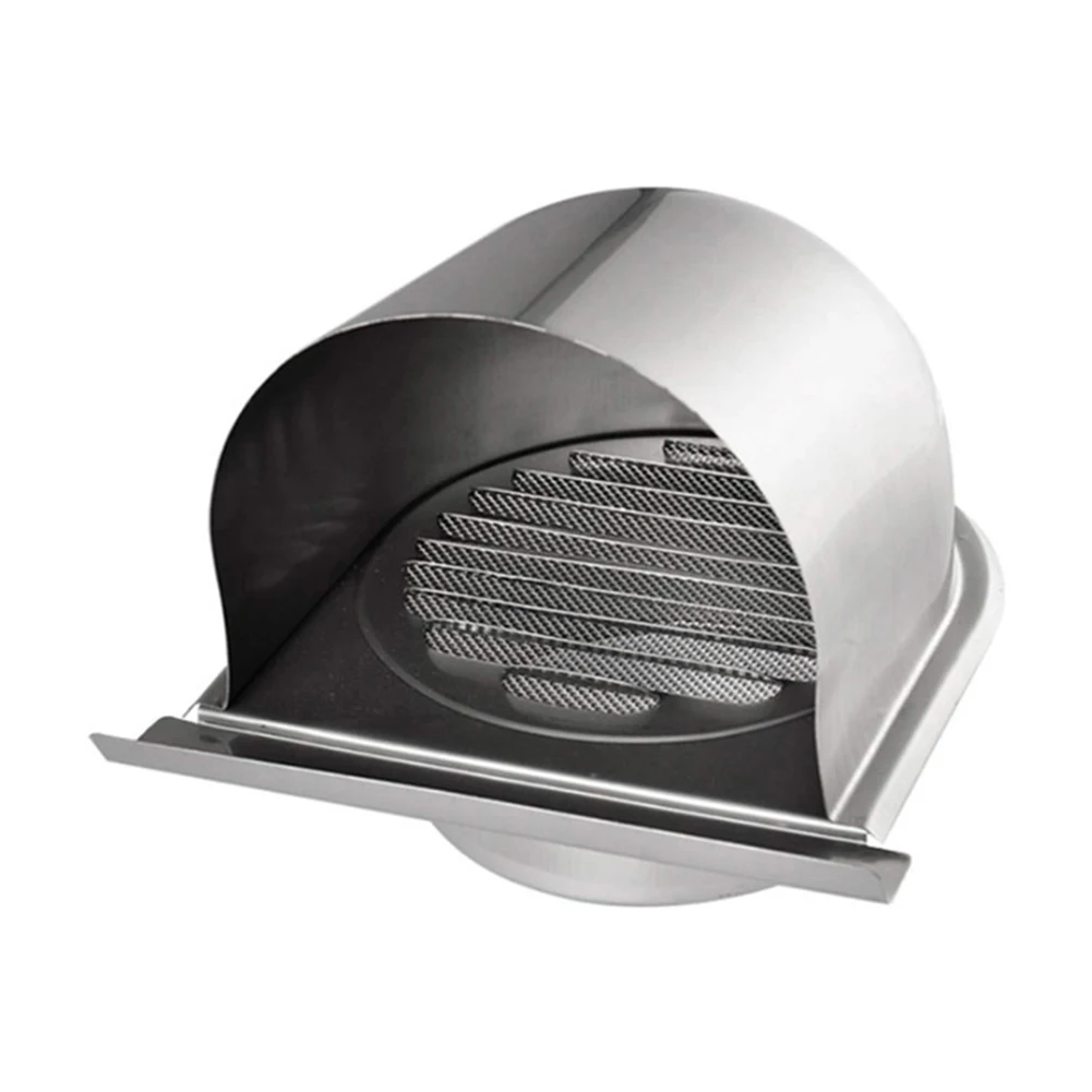 

Vent Hood Exhaust Vent Stainless Steel Vents Cover Wall-mounted Waterproof Airflow Improver Parts Exhaust Extractor