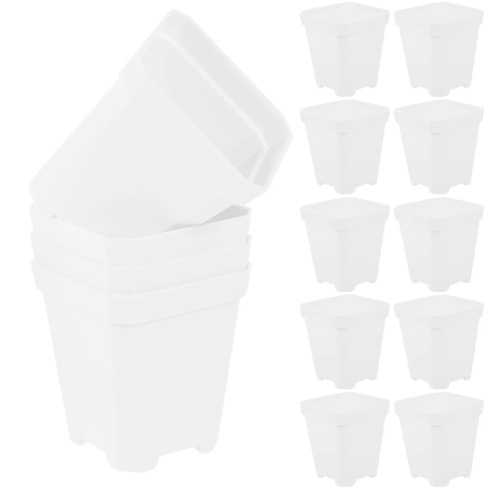 

20Pcs Plastic Succulent Plant Nursery Pots Multiuse Planters for Succulent Flowers Garden Planting Outdoor Use