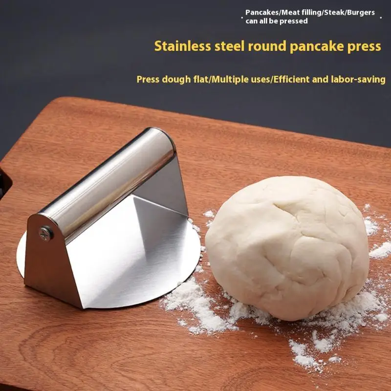 1PC Stainless Steel Smash Burger Press Hamburger Patties Meat Masher Circular Meat Press Mold For Deli Meats Kitchen Accessories