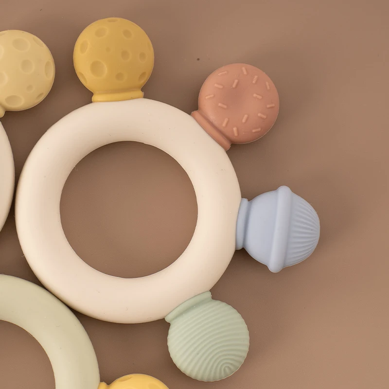 1pc Baby Teething Toys BPA Free Infant Silicone Teethers Easy to Grip Chewing Toy for Boys Girls Newborn Gift Babies Accessories