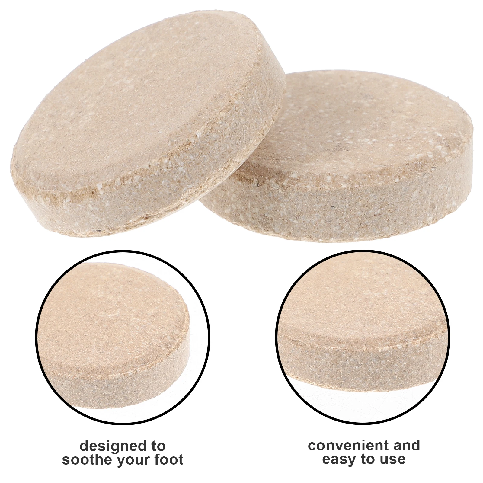 

10pcs Ginger Soak Bath Pieces Portable Care Odor Removal Skin Softening Callus Removal Effervescent Tablets Home Salon Use