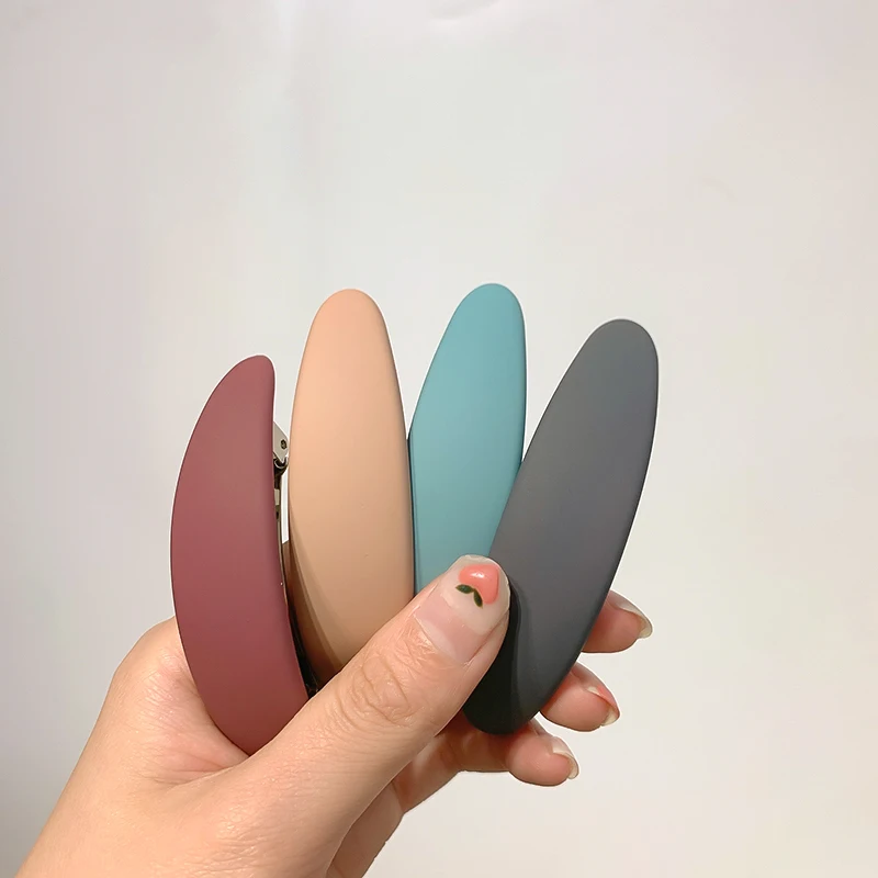 Jepit Rambut Geometris Matte Elegan Jepit Rambut Wanita Elegan Jepit Rambut Pegangan Rambut Ikat Kepala Mode Aksesori Rambut