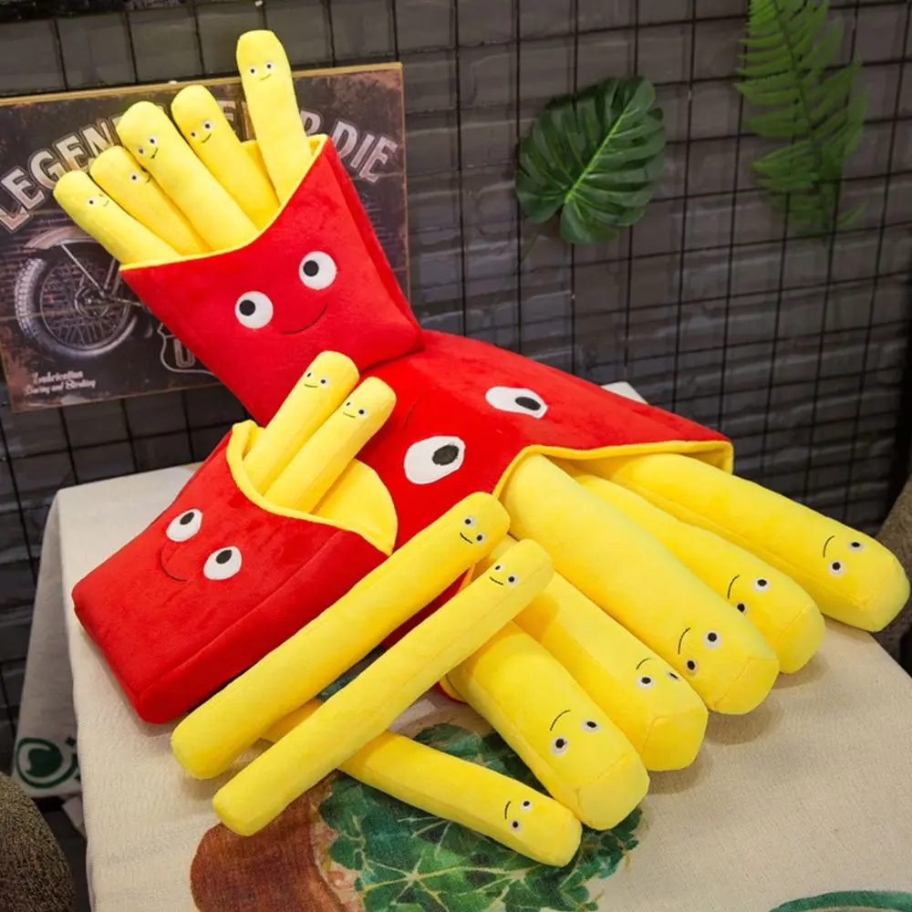 

Interactive Funny French Fries Food Pillow Fries a Bag of