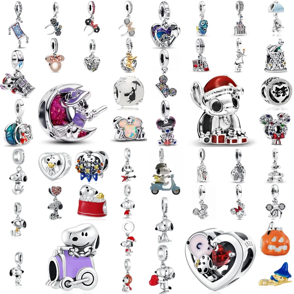 New 925 Silver,Cute Cartoon Dog,Pumpkin,Car,Headband Bead Pendant Fit Original Bracelet DIY Accessories Exquisite Jewelry ﻿