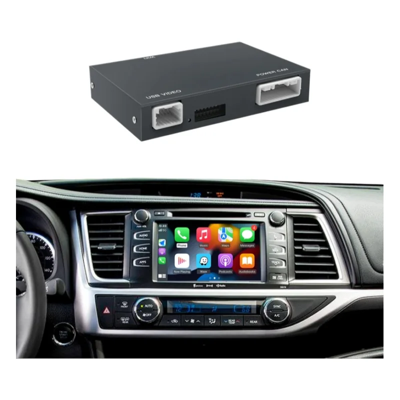 Bezprzewodowy Carplay do TOYOTA Auris Yaris Avensis RAV4 Prius C-HR Corolla Camry 2014-2018 z Android Auto Mirror Link AirPlay — 2