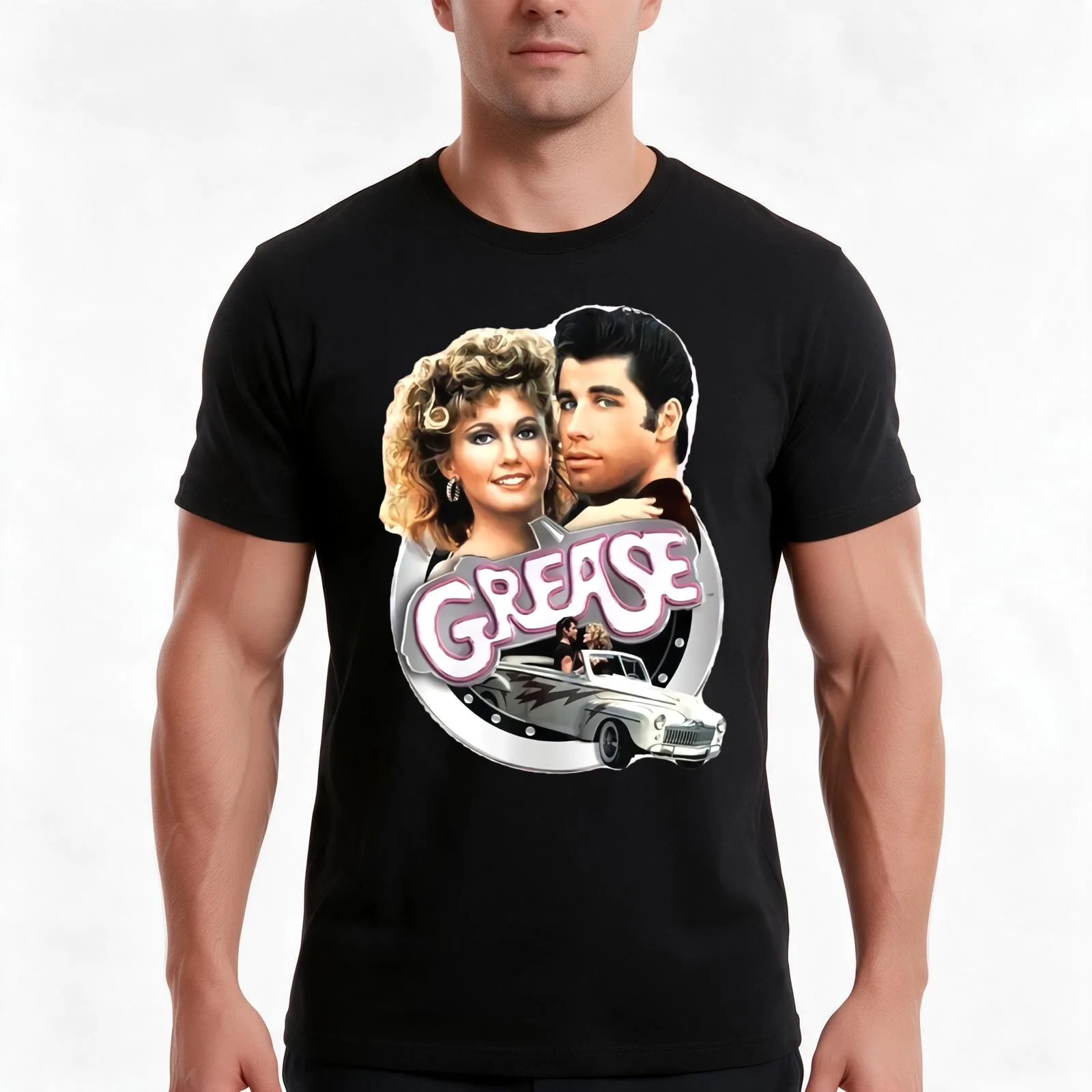 Grease T-Shirt Summer Casual Cotton Tee Oversized Streetwear Tops Vintage Graphic Print Loose Fit Short Sleeve 100% Cotton