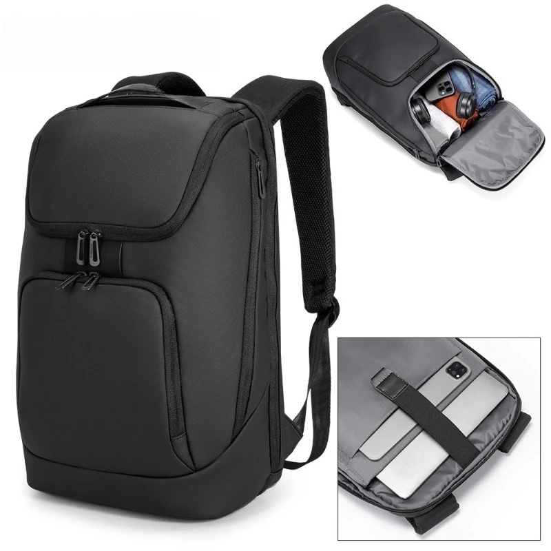 

Multi-layer storage business simple backpack, portable independent computer compartment anti-splashing backpack