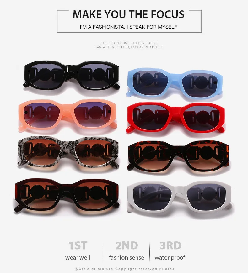 Marke Kleine Sonnenbrille Frauen Designer Blume Sonnenbrille Polygonale Fashoinable Damen Shades Beliebte Geeignet – Detail 2