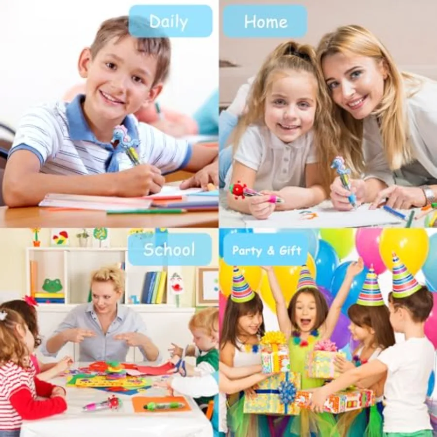 أقلام ممتعة لقلم متعدد في واحد 4 في 1 أقلام لطيفة Kawaii أقلام حبر جاف صغيرة السائبة حفلة فافو لهدايا عيد الميلاد الفصول الدراسية طالب Pri