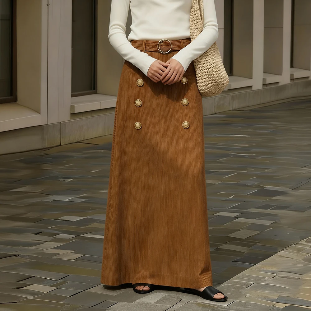 خريف شتاء طويل ألف خط تنورة عادية الخصر العادي المرأة ملابس عصرية رقم العنصر نوع اللوحة صالح