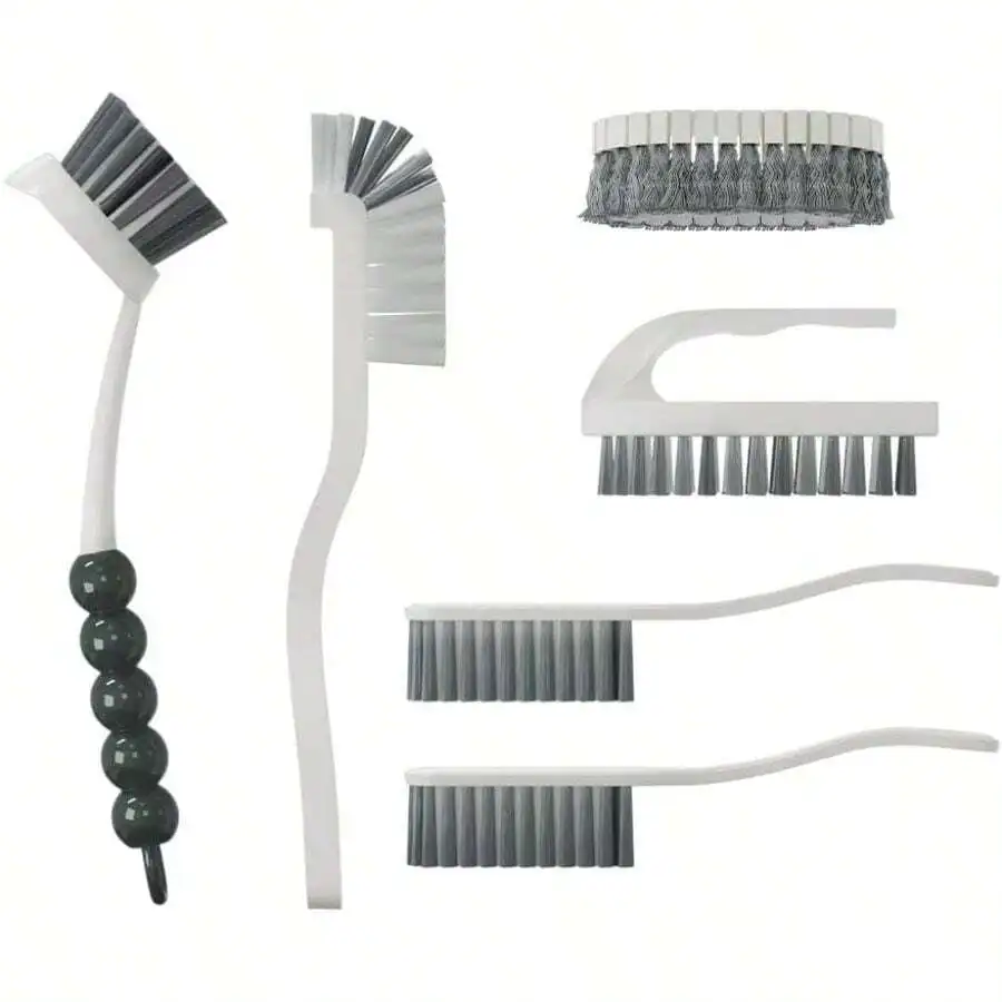 6 PCS Cleaning Brush, Scrub Brush Set For Kitchen And Bathroom Household Use With Various Brushes For Cleaning Dishes, Tiles, Co