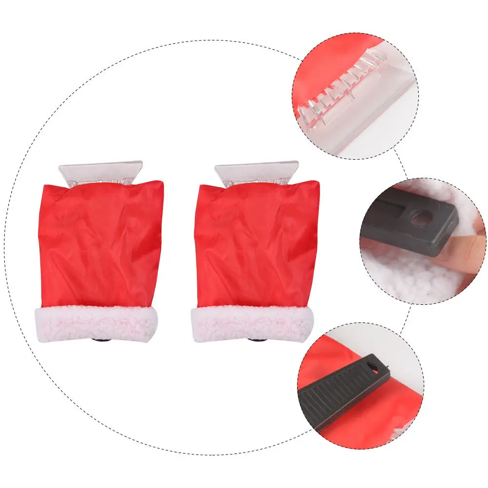 

2pcs Car Ice Shovel Glove Snow Removal Tool Waterproof Warm Anti-Slip For Windshield Ice Scraping Car Snow Cleaning Tools