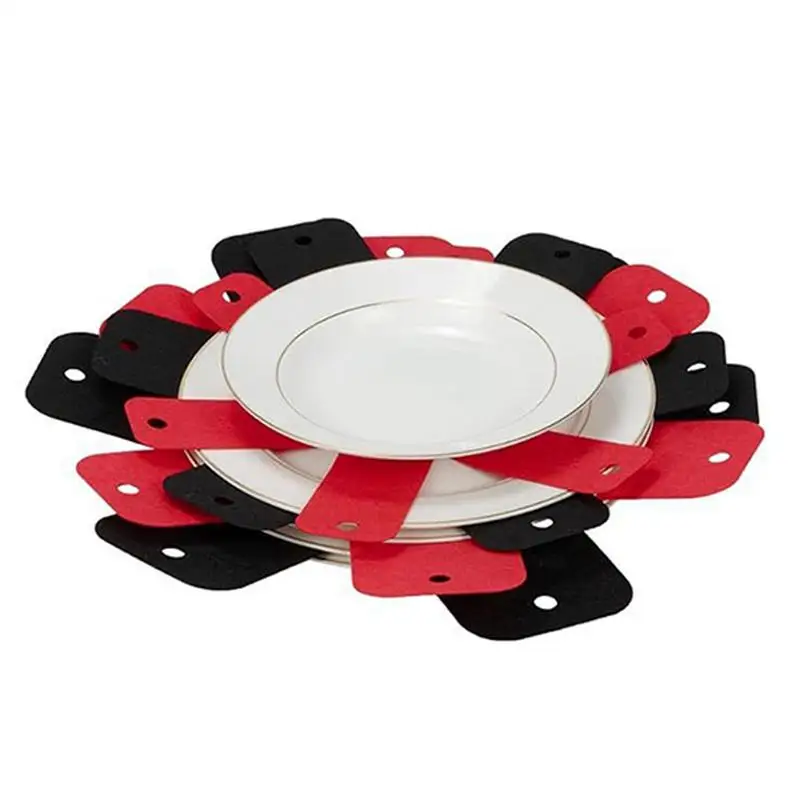 Pfannenschutz zum Stapeln von Topfscheidern, Polster, 12er-Set, wiederverwendbare, rutschfeste Blumenpfanne, Kratzschutz zum Backen, Kochen