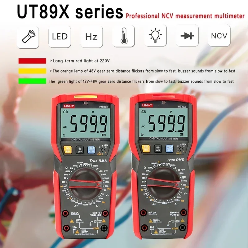 Hot Sell Promotion  English VersionUNI-T Professional Digital Multimeter UT89X UT89XD True RMS NCV 20A Current AC DC Voltmeter C