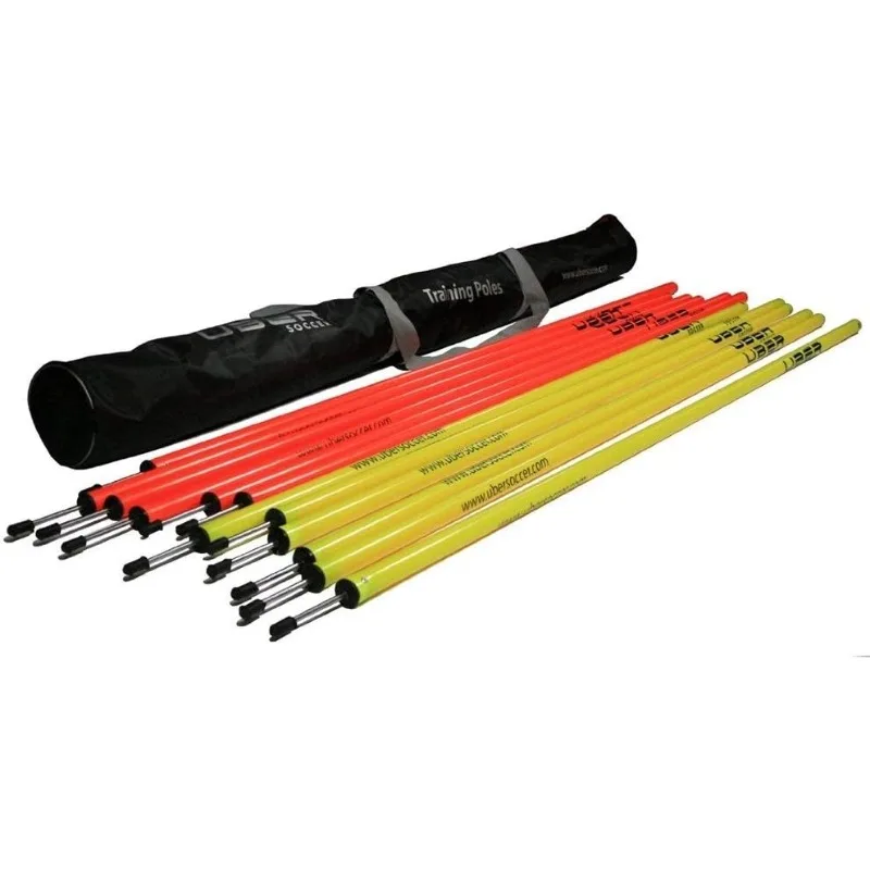 

Professional Quality Speed and Agility Training Poles - Set of 12 Poles with Carrying Bag