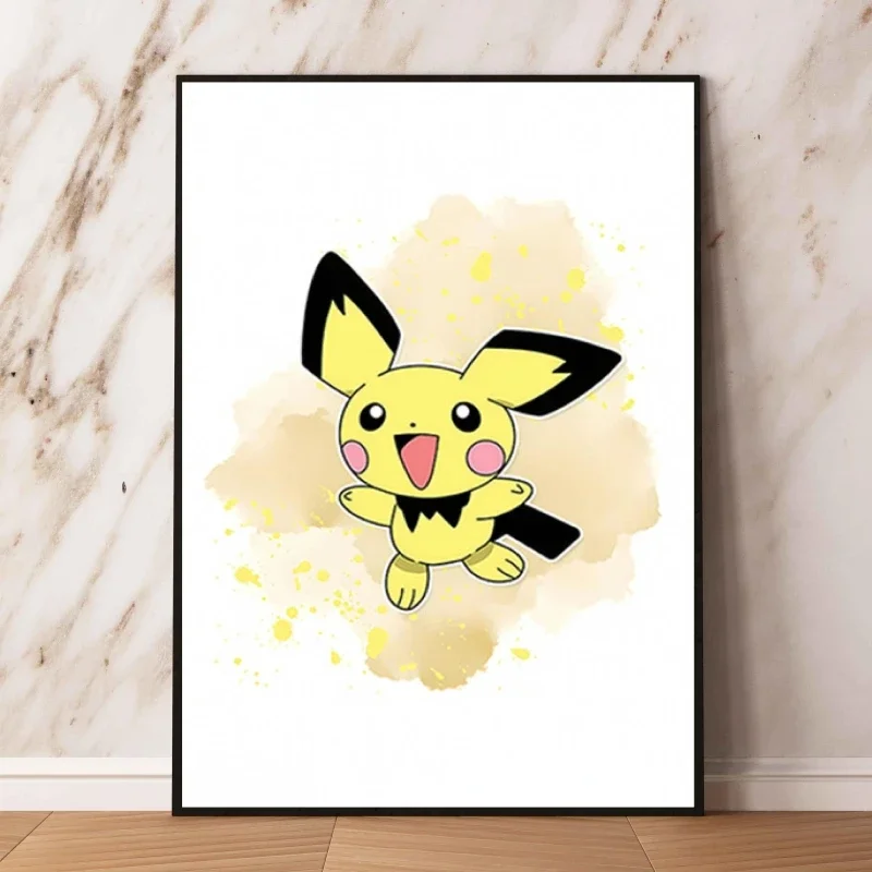 Canvas Painting  Art Watercolor Themed Walls Painting Pokemon Snorlax Comics Pictures Modern Home Waterproof Children Room De
