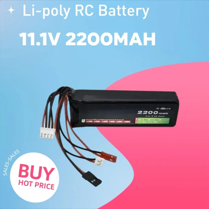 

11.1V 2200mAh 8C 3S Li-Poly RC Battery for Walkera DEVO 7 DEVO 10 DEVO12E F12E WFLY9 RadioLink AT9 AT10 Transmitter