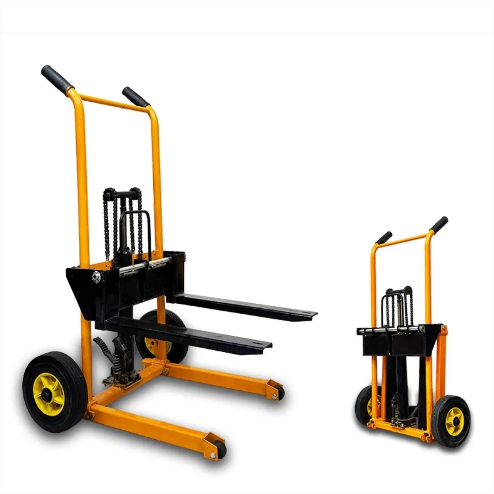 Mini forklift manual hydraulic stacker light small handling