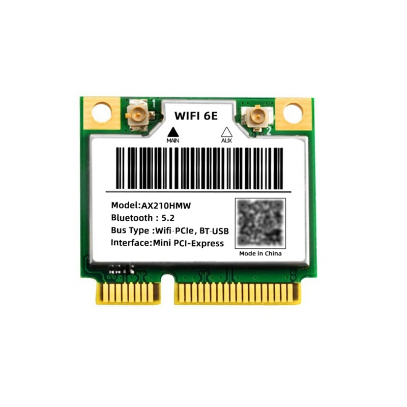 Wifi 6 Wifi Card Wifi 6E AX210HMW PCIE For AX210 5374Mbps Bluetooth5.2 802.11Ax 2.4G/5G/6G Wifi6 Wireless Adapter