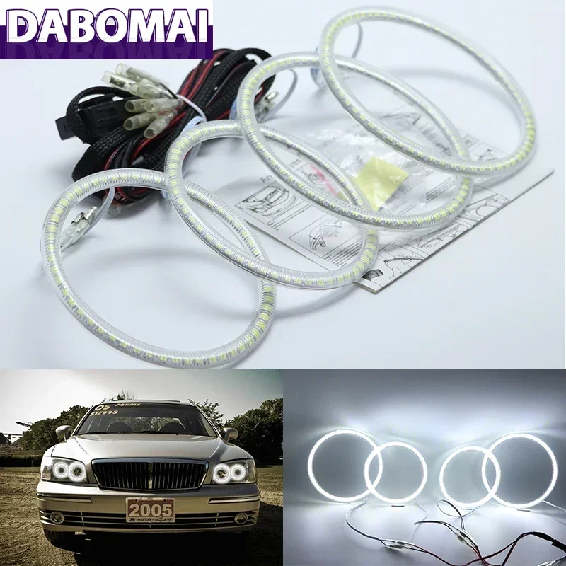 

Ultra Bright SMD White LED Angel Eyes 2600LM 12V Halo Ring Kit Day Light for Hyundai Grandeur 1998 1999 2000 2001 2002-2005