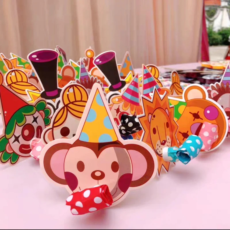 Cartoon Animals Blowout Whistles Wedding Supplies Kids Birthday Party Favors Noice Maker Toys Goody Bags Pinata Wacky Toy Gifts