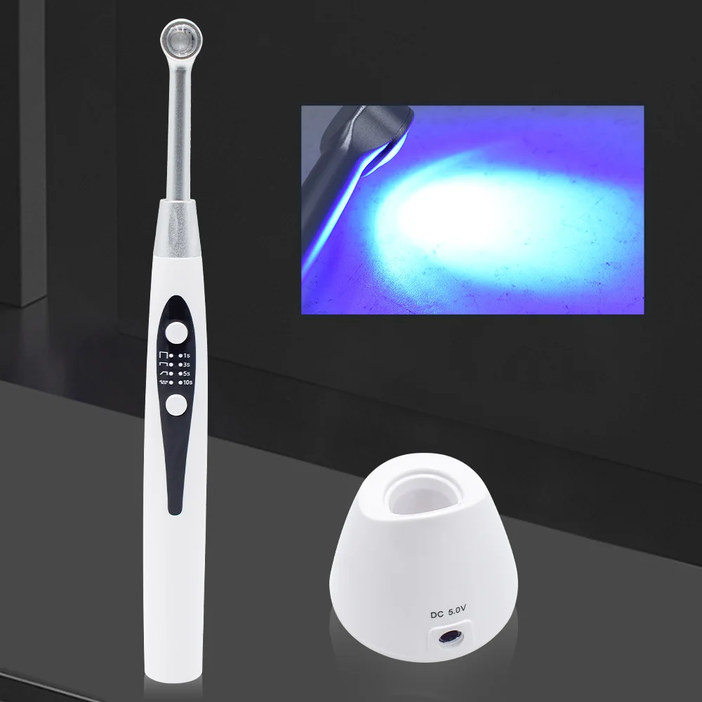 เครื่องฉายแสง LED สำหรับงานทันตกรรม คุณภาพสูง ชาร์จซ้ำได้ สี่โหมดการทำงาน ประสิทธิภาพการบ่มแสงสูง ใช้เวลาเพียงหนึ่งวินาทีสำหรับการรักษาทางทันตกรรม