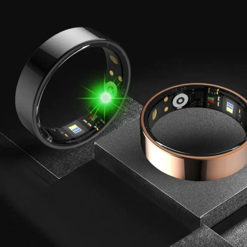 Anel inteligente masculino e feminino, sincronização Bluetooth, rastreador de sono e frequência cardíaca, 5ATM à prova d'água, compatível com iOS/Android, casal Xiaomi Smart Ring