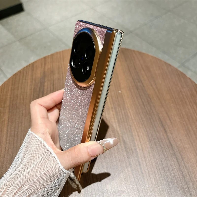 Starry Electroplated PC Phone Case For Vivo X Fold 5 3 Full Wrap Lens Hinge Protection Anti Drop Anti Fingerprint Cover