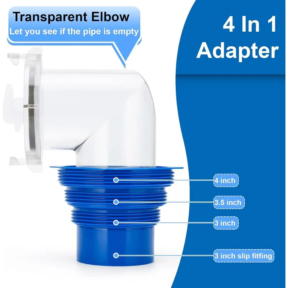 20 FT RV Sewer Hose, Sewer Hose for RV Camper - Includes 2 Attachable 10 ft Sewer Hose kit with Swivel Fitting, 90 Degree Clear