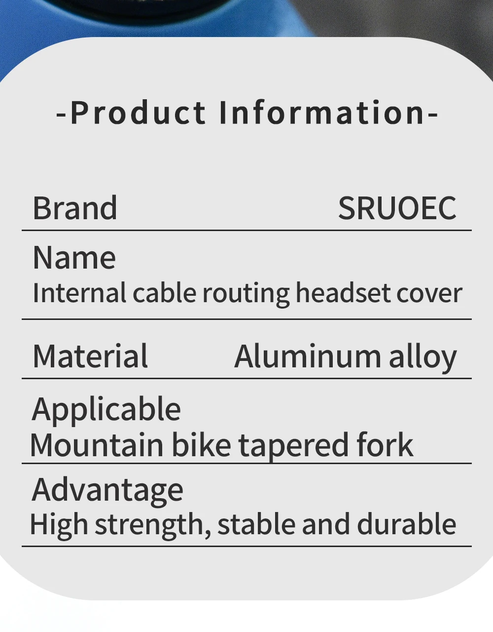 KRSEC Aluminiumlegierung MTB Mountainbike Headset Vorbaukappe Gabel Hebekern 15 cm oder 20 cm, hochfeste Schüssel-Set-Abdeckung, 6 Farben – Detail 2