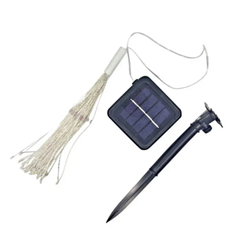 Solar Lamp Starburst String Light Copper Wire Solar Panel Powered Fairy DIY Firework 120Led 200 Led Xmas Explosion Wedding Light