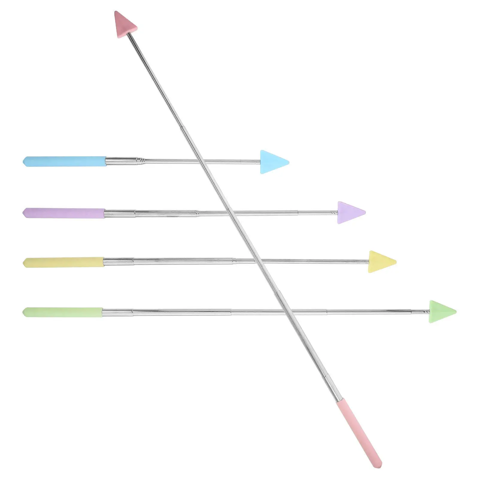 

5Pcs Teacher Stick for Classroom Instruction Reading Tour Guide Training Extendable Teaching Stick ABS