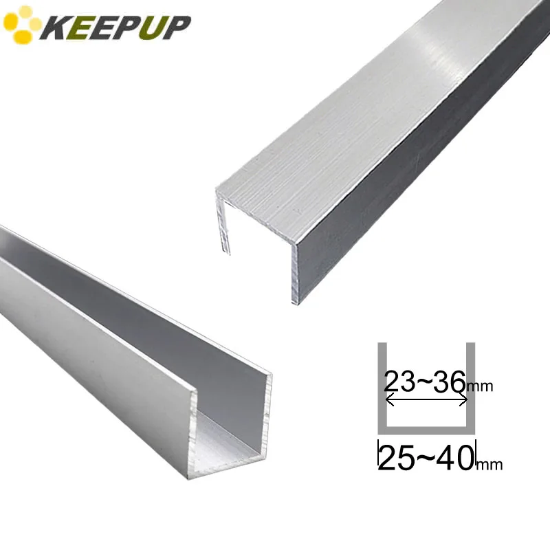 6063T5 Aluminum U Shaped Channel Equilateral Groove Aluminum Inner Width 23 25 28 30 36mm 25x12 25x20 27x30 30x10 30x15 40x25