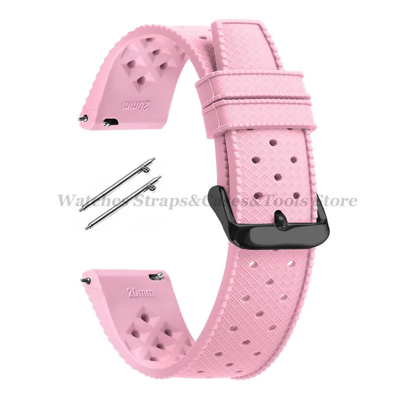 Tropisches Silikon-Uhrenarmband, Schnellverschlussarmband, 18 mm, 20 mm, 22 mm, für Oris für Seiko für Citizen, Gummi-Tropic-Smartwatch-Armbänder