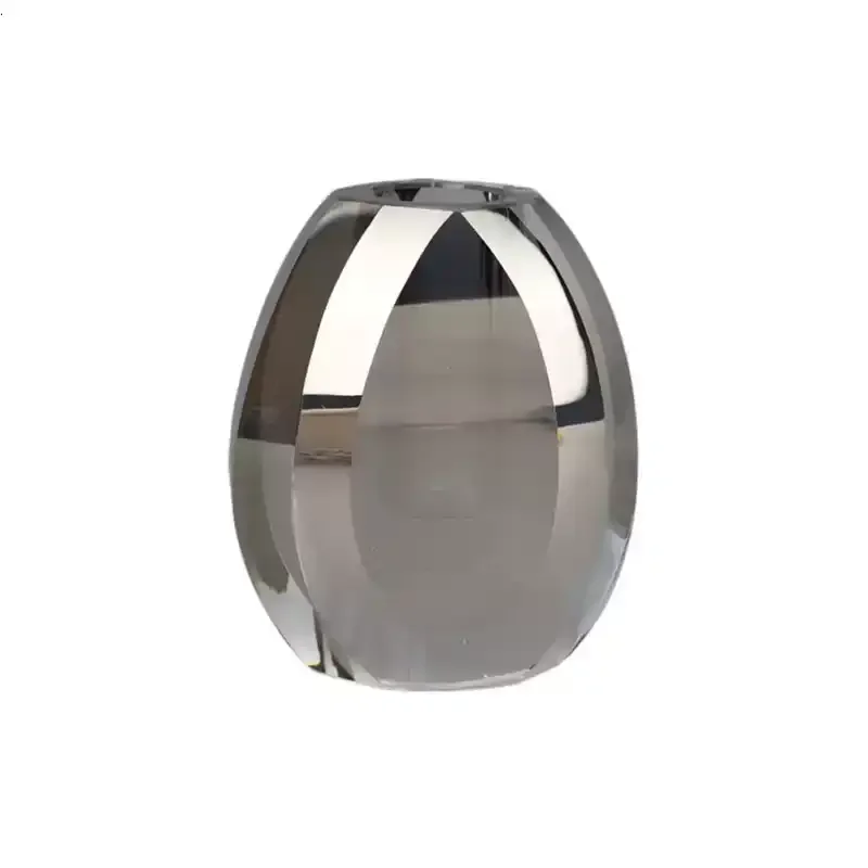 Simple Transparent Glass Crystal Vase Decoration for Living Room Flower Arrangement, Home Foyer Decoration 11.5 * 8 * 4cm