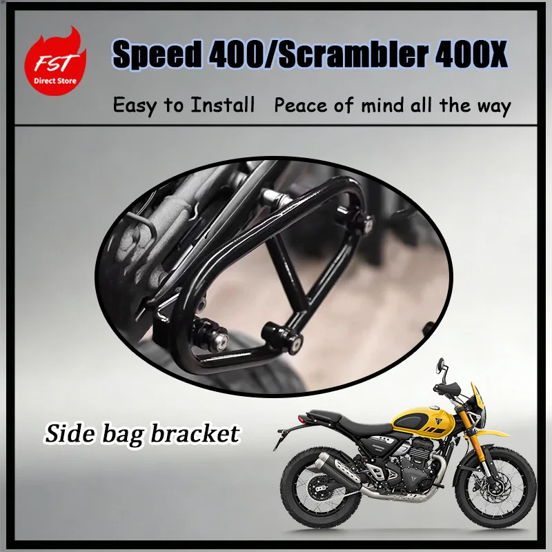 

Motorcycle Side Bag Luggage Rack For Triumph Speed 400 Scrambler 400X Saddlebag Bracket Kit