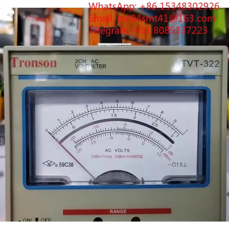 BBTVT-322 Dual Channel Millivoltmeter Double Needle Pointer Voltage Measuring Instrument Test Equipment Spare Parts