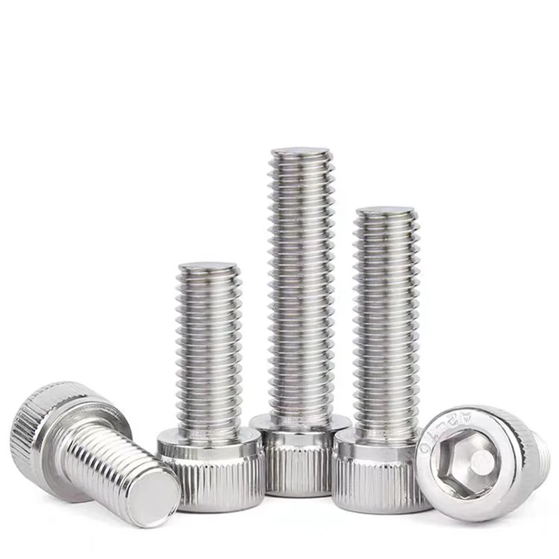304 SS Inner Hexagon Socket Cap Screws M3 M4 M5 Allen Round Cup Head Bolt Full Thread Metric Mechanical Fastener Length 3-80mm