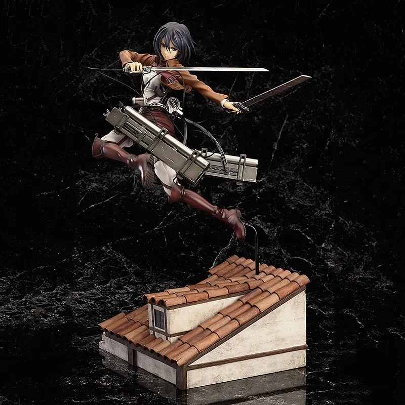 Genuine Original GSC Attack on Titan Mikasa·Ackerman PVC 1/8 28CM Action Anime Figure Collectible Model Dolls Statuette Ornament