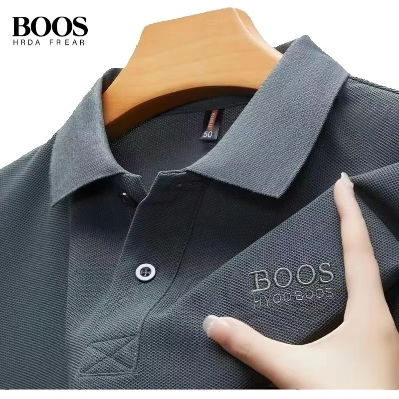 New Men's High-Quality Embroidered Logo Short Sleeve Polo Shirts- Summer Fashion Casual Comfortable