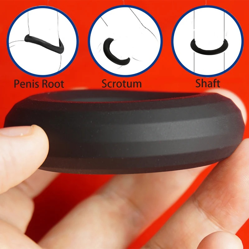 Silicone Cock Ring Cockrings for Men\'s Erection,Soft Delay Ejaculation Penis Rings Scrotum Testicle Ball Stretcher,Penisring