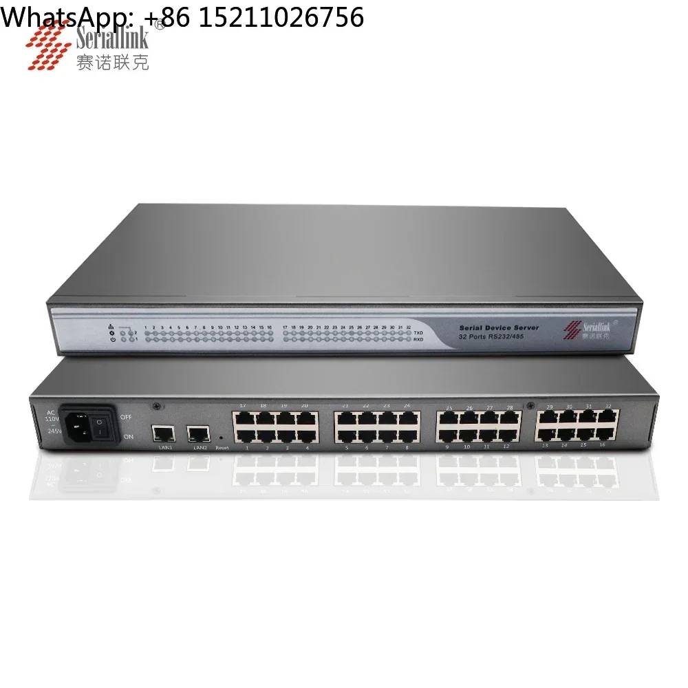 Industrial RS-232 RS-485 Serial Device Servers,32 ports Serial Converters and Server