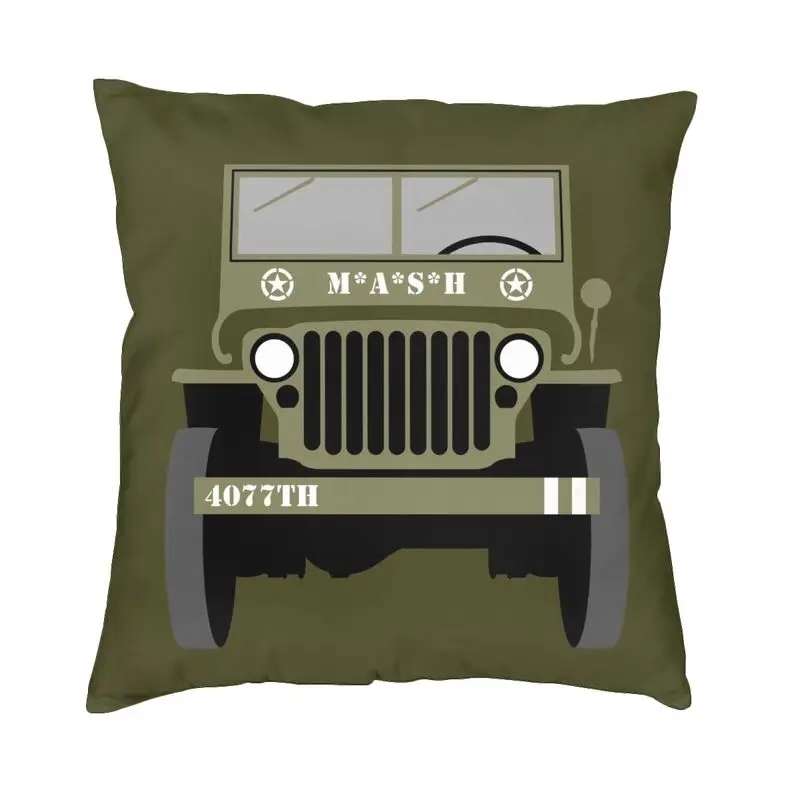 Army Medic Mash Car Logo Cushion Cover Military TV Show Velvet Cute Throw Pillow Case Decoration Salon Sofa Chair Dakimakura