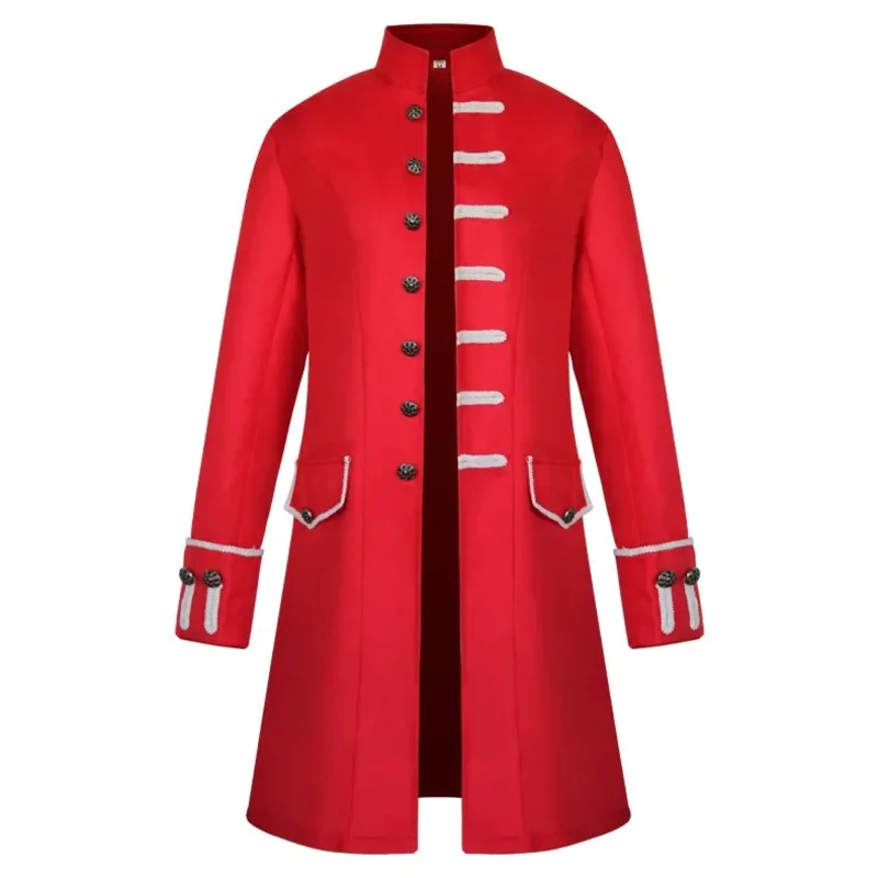 ♥ 2025 New Adult Men Steampunk Trench Coat /Shirt Vintage Prince Overcoat Medieval Renaissance Jacket Victorian Edwardian ★☆ly99
