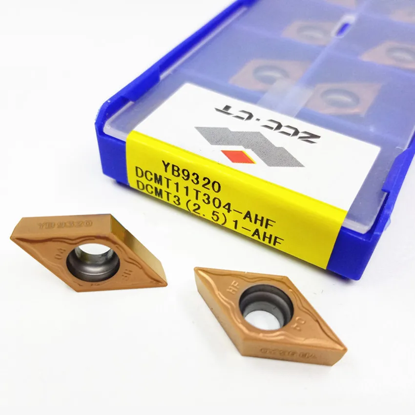 DCMT11T302-AHF YB9320/DCMT11T304-AHF YB9320/DCMT11T308-AHF YB9320 DCMT32.51 DCMT32.52 ZCC.CT CNC lama inserti in metallo duro 10 pz/scatola