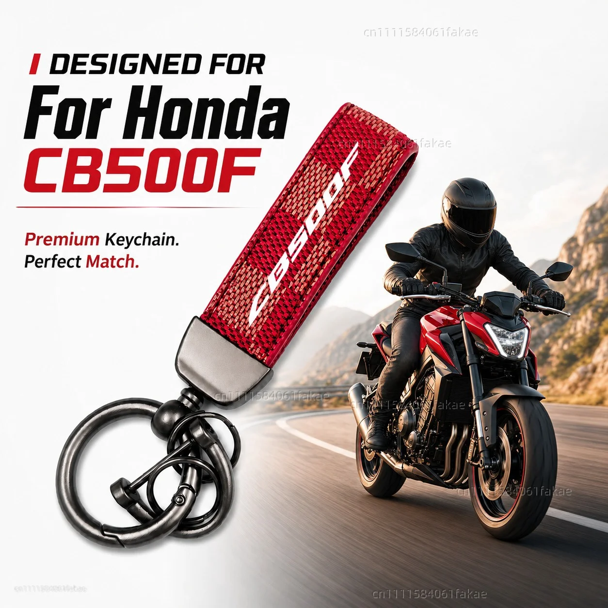 For Honda CB500F CB 500F CB500 F Motorcycle Keychain Leather Key Ring Custom Logo Gift for Rider Men Women Accessories