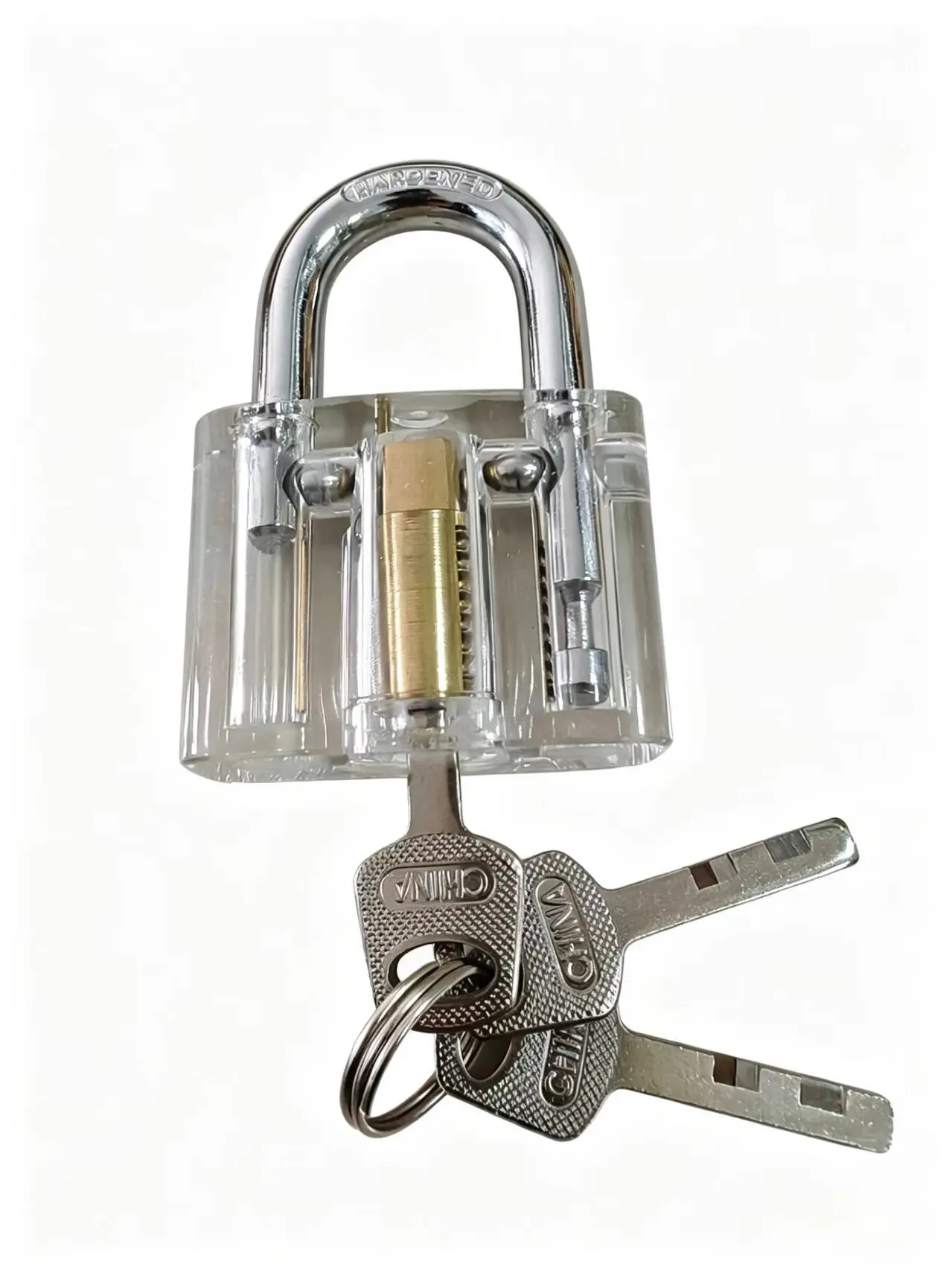 Transparent Locks Pick Visible Cutaway Mini Padlock Hasps for Locksmith Training Furniture Hardware Practice View Skill Tool