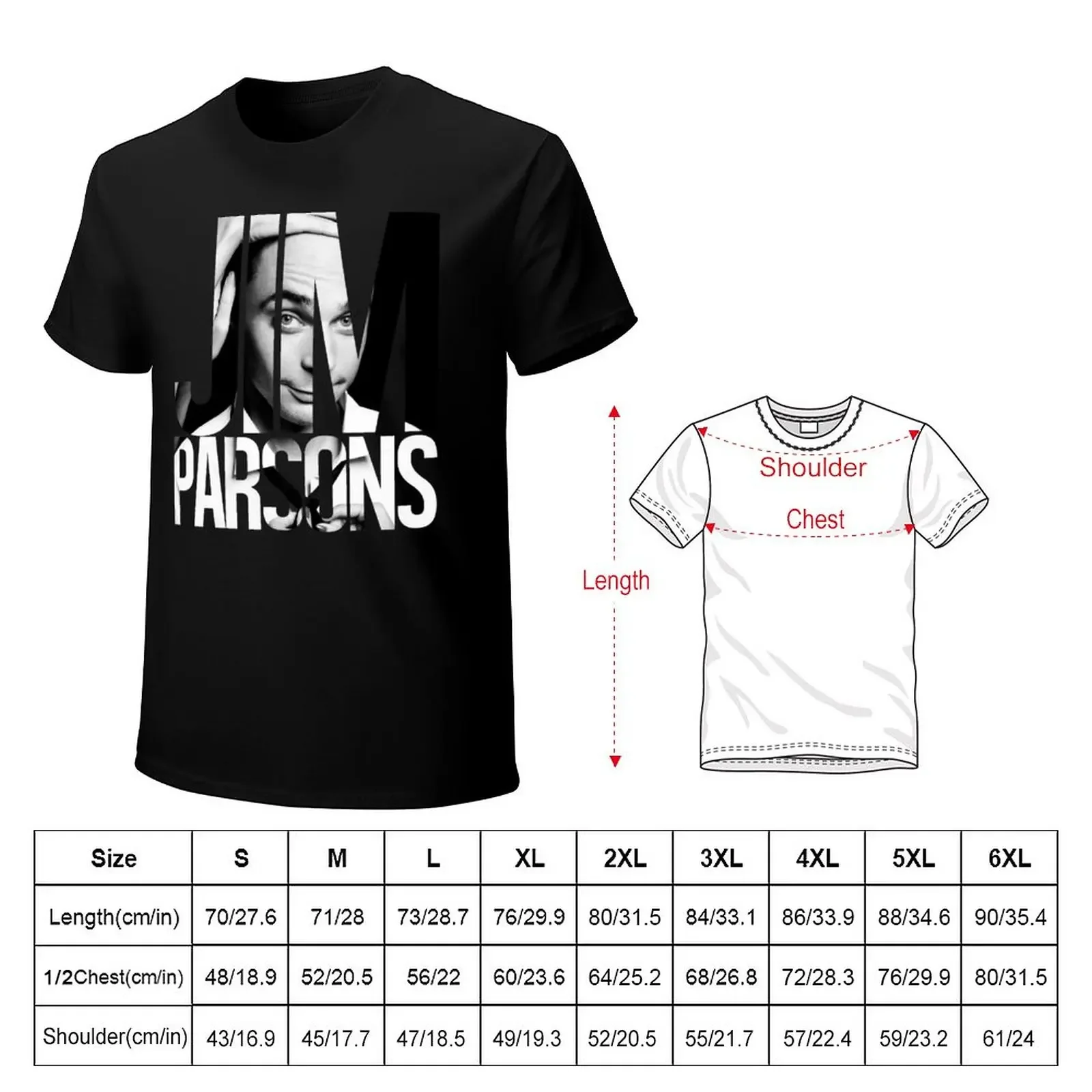 Jim Parsons T-Shirt Short sleeve tee oversizeds Aesthetic clothing vintage clothes designer t shirt men